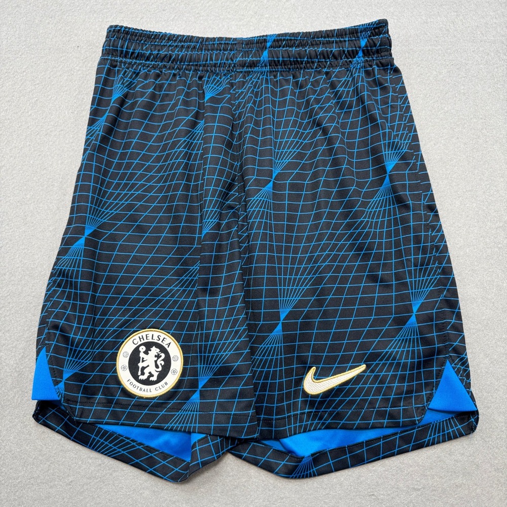 Nike Chelsea FC Shorts Men's Medium Blue Dri-FIT Slim Fit Mesh Lined Training